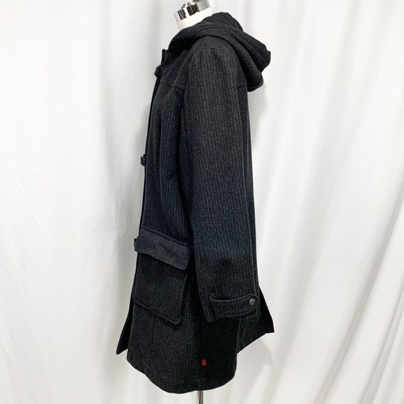 Woolrich Charcoal Gray Duffle Coat Medium - Picture 4 of 12